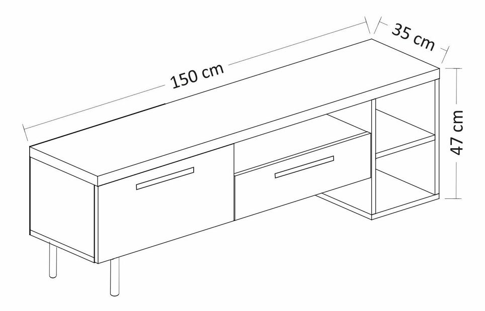 TV stolić/ormarić Paria (travertin)
