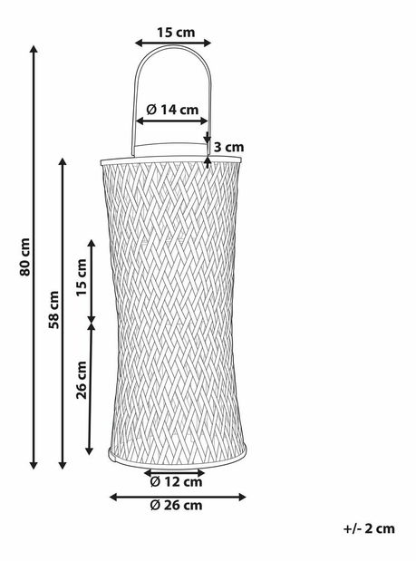 Sfeșnic 58 cm- Macza (Negru)