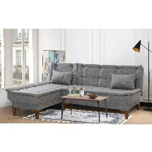 Kutna sofa na razvlačenje Syrma (siva) (L)