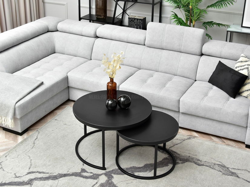 Set 2 măsuțe cafea Novedosa (negru)