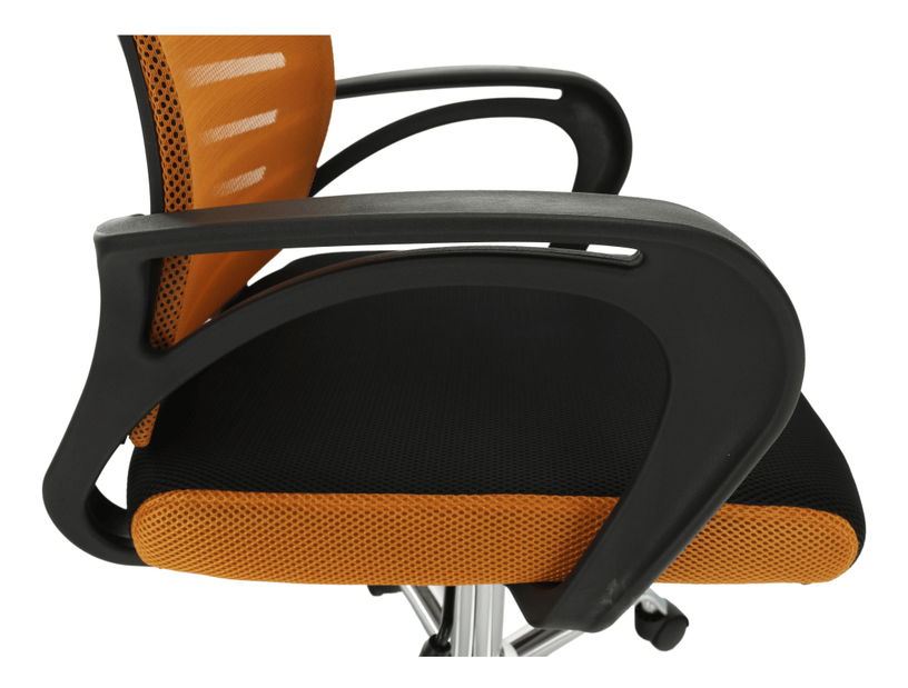 Kancelárska stolička Linima (oranžová + čierna)