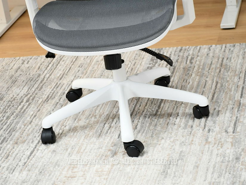 Fotoliu de birou Derenis (gri + alb)