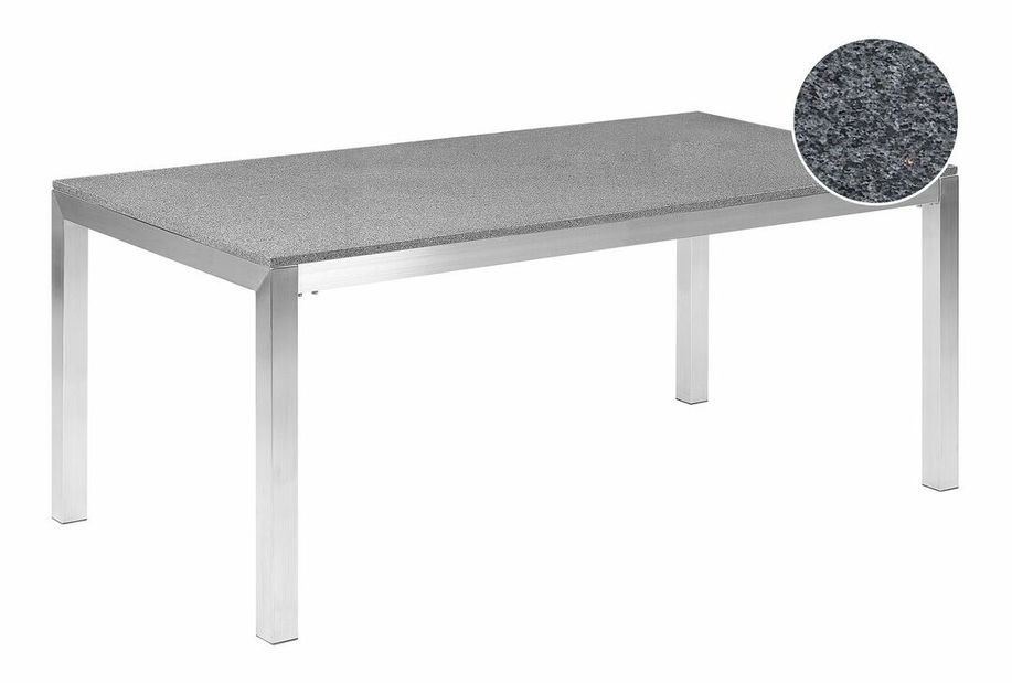 Vrtni stol Grosso (tamno siva) (polirani granit u kompletu)