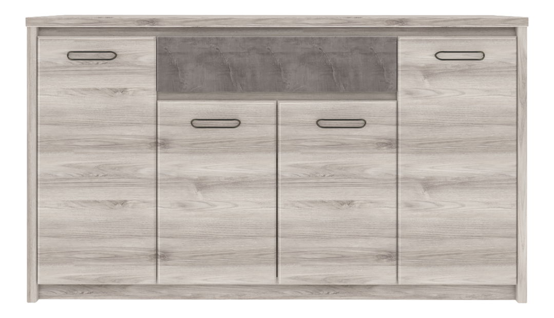 Comodă Jolene 4D1S (castan nairobi + onyx)