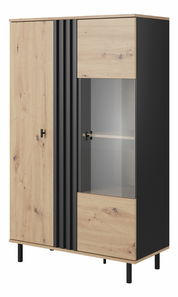 Vitrina Madeira (hrast artisan + crni antracit)