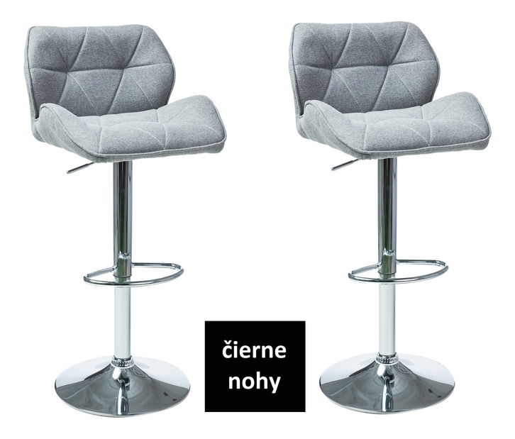Set 2 ks. barových stoličiek Eldan (svetlosivá) *bazár