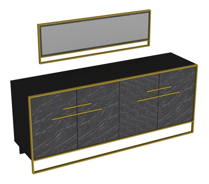 Dulap Pollie (Auriu + Negru)