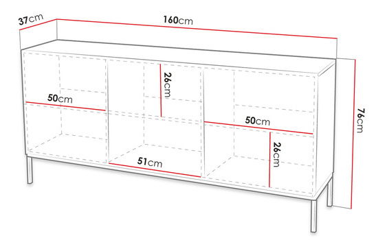 Szekrény Magnilda 160 (fehér + fényes fehér)