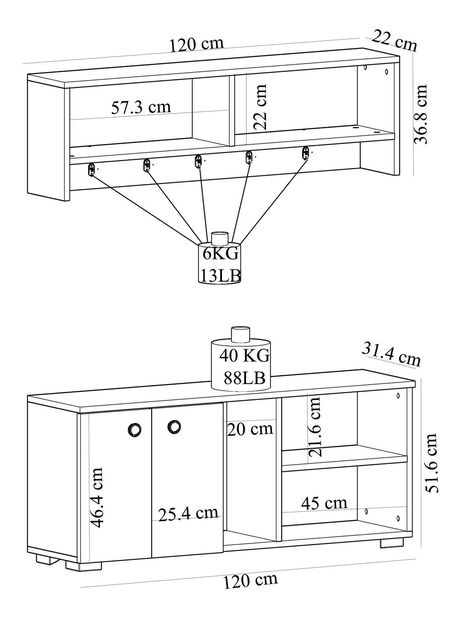 Mobilier Hol Vabite 1 (alb) 