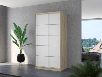 Šatníková skriňa Remea (dub sonoma + biela)