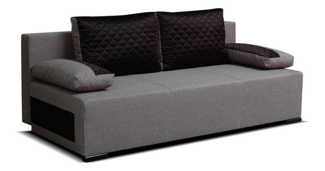 Canapea 3 locuri Divos (sivá + čierna) 