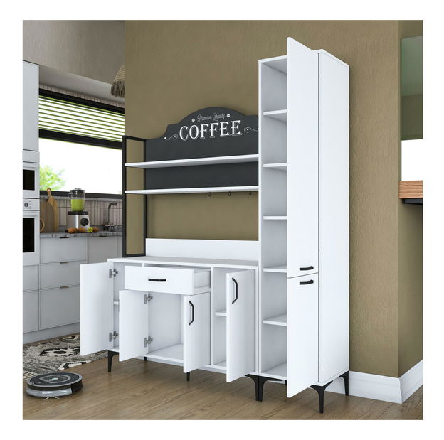 Set kuchynských skriniek Jenaretta 49 (biela + čierna)