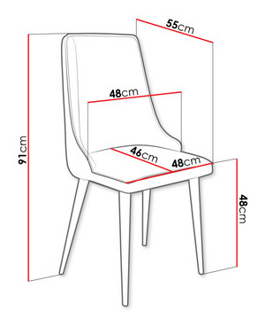 Scaun de sufragerie Earp (gri + negru) *vânzare