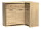 Rohová komoda Milley 15 (s LED osvetlením) (hikora)