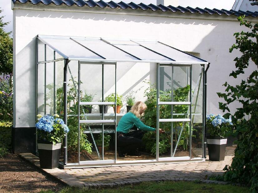 Lean to Greenhouse IDA 5200 (Sticlă + Poly + aluminiu anodizat)