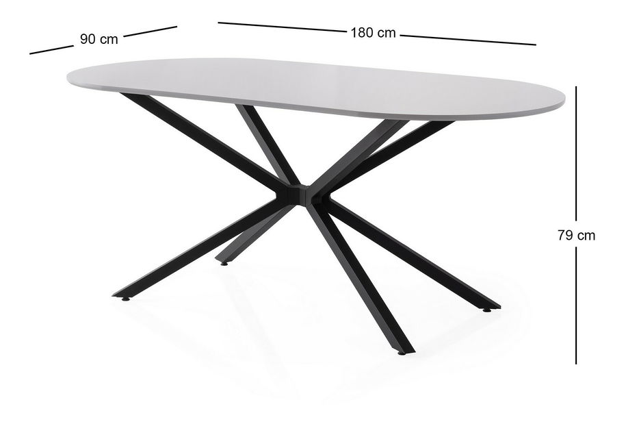 Masă sufragerie Aurrente (gri deschis)