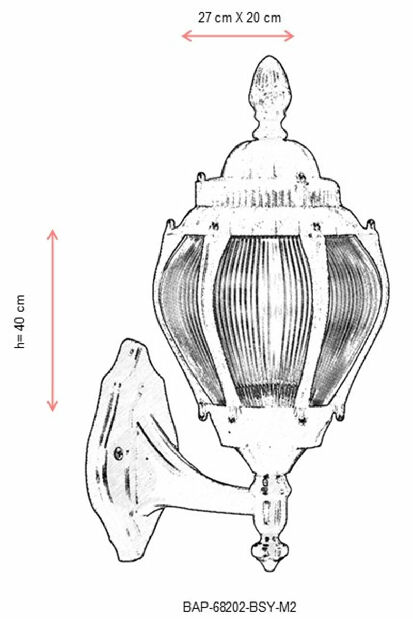 Iluminat de perete pentru exterior Sobia (Negru)