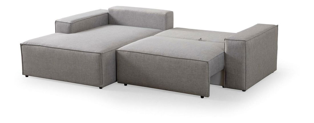 Kutna garnitura Pirlofenzza (s prostorom za odlaganje) (L) (svijetlosiva)