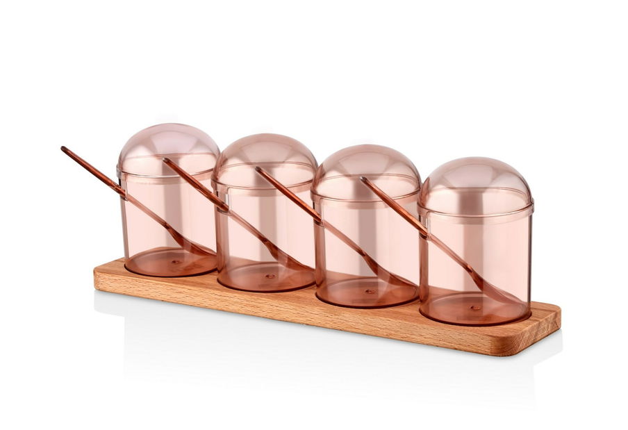 Fúszertartó szett Spicy 628 (fa + világosbarna)