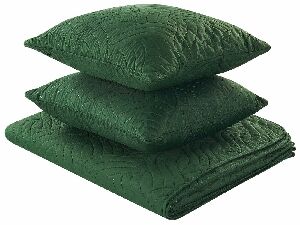 Set cuvertură pat și 2 perne 140 x 210 cm Bent (verde)