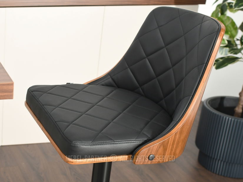 Stolička Haire (orech tmavý + čierna)