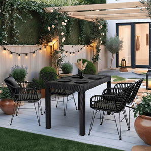 Vrtni set Fuentes (crna) (za 4 osobe)