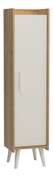 Kúpelňová skrinka Lipoma 2 (biela + dub) 