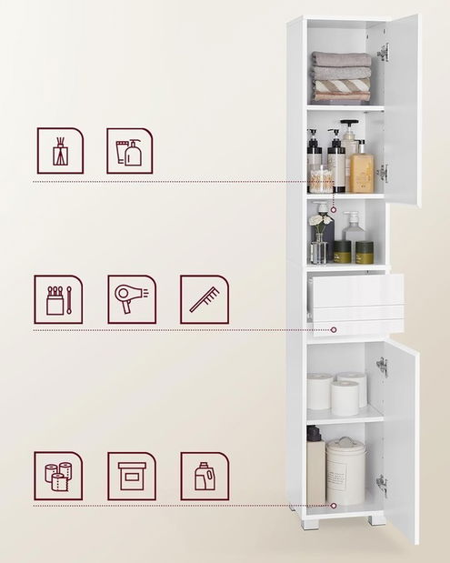 Dulap de baie Brelora (alb) *lichidare de stoc