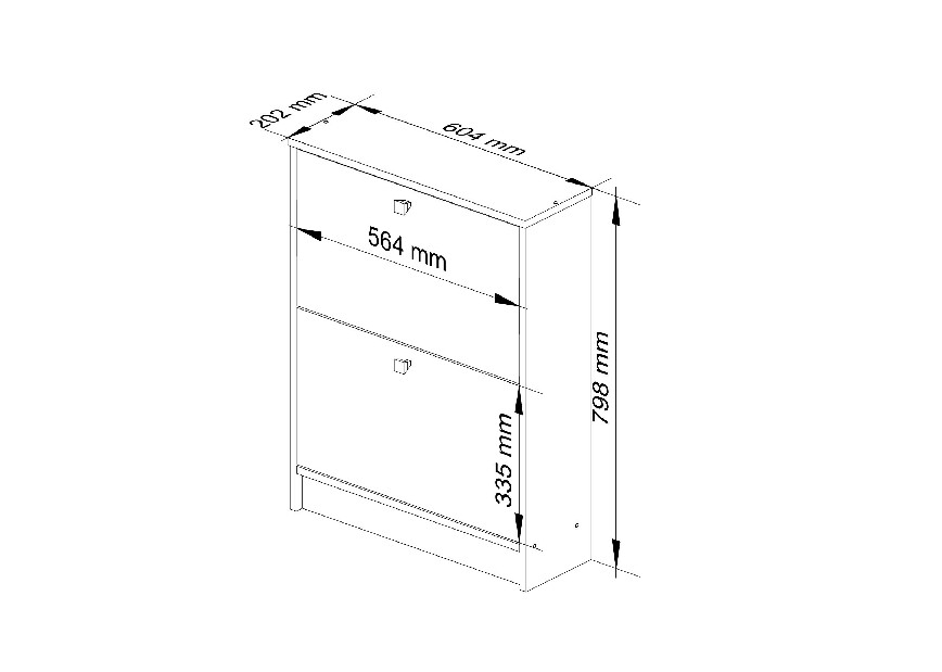 Pantofar Simran (alb + stejar sonoma)