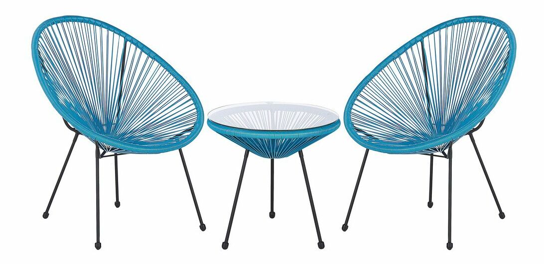 Set mobilier de grădină Alvarez (albastru)