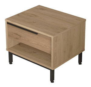 Nočný stolík Otto 14 (orech + čierna)