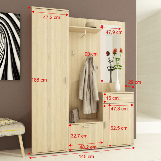 Predsoblje Precua (hrast sonoma) 