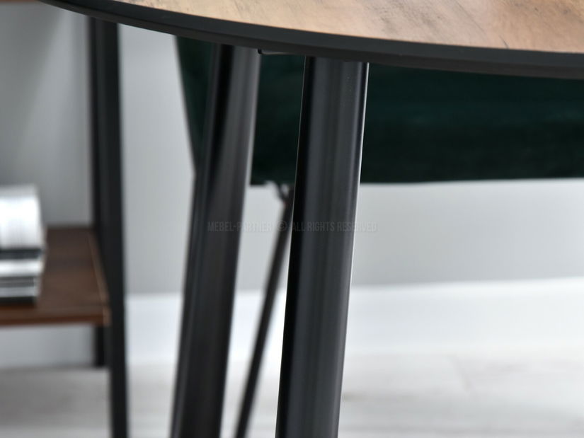 Jedálenský stôl Verda (orech + čierna)