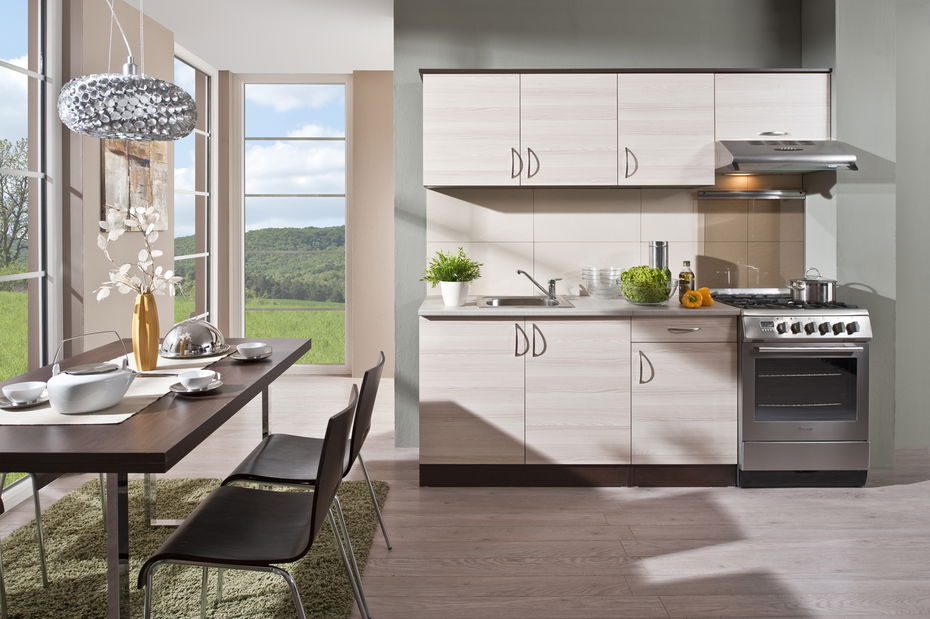 Kuchyňa Decodom Nela 210 cm PD 50+100 dub tmavý + jaseň coimbra