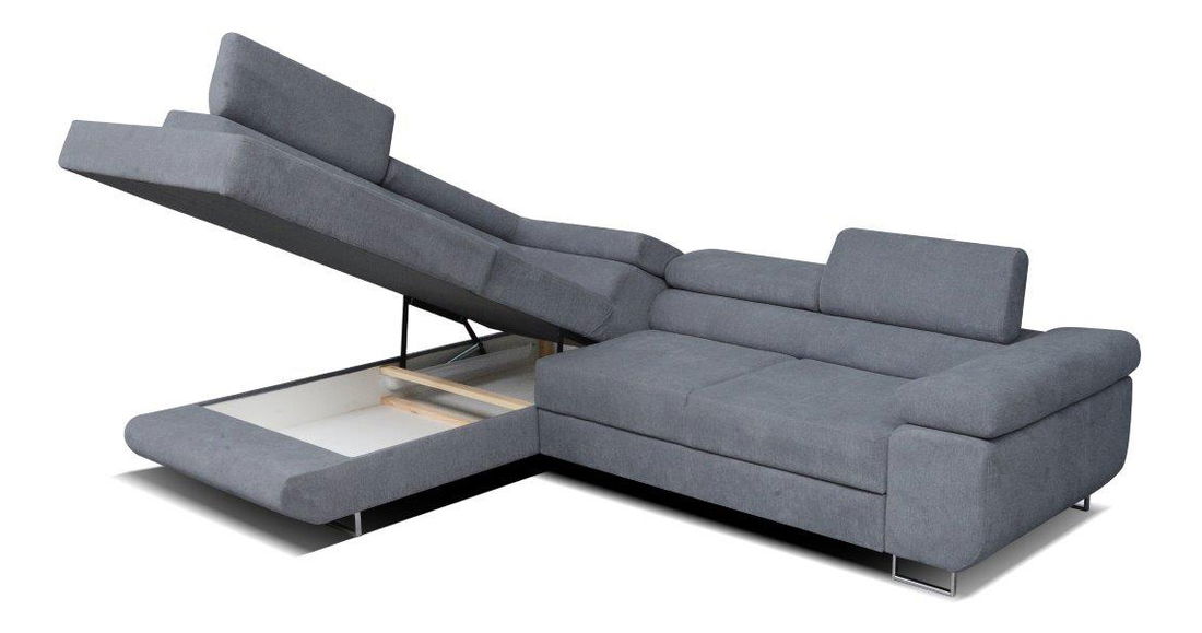 Rohová sedačka Moshe (svetlosivá) (L)