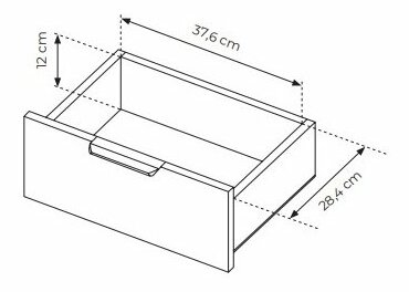 Set 2 kom. noćnih stolića Versaccio D (hrast scandi + crna)