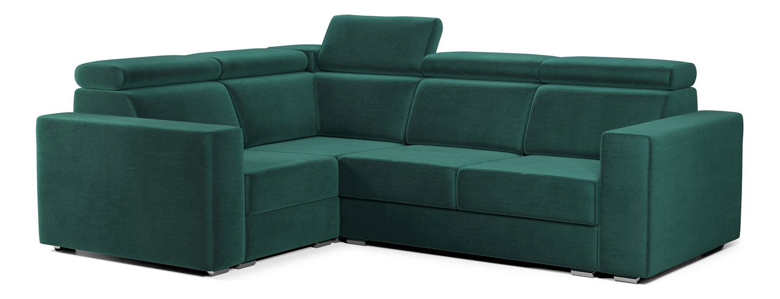 Rohová sedacia súprava Viktoria 2R1 (L) (tmavozelená Monolith 37)