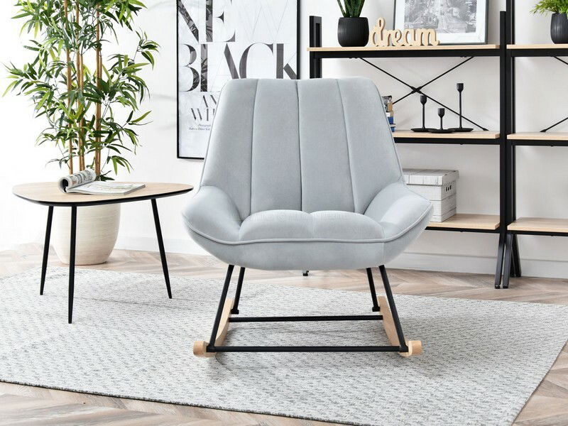 Fotoliu Bertie (gri + fag negru)