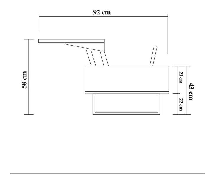 Set za dnevni boravak Laxusona 10 (orah + crna)