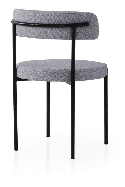 Set 2 buc. scaune bucătărie Gindera (Negru + gri închis)