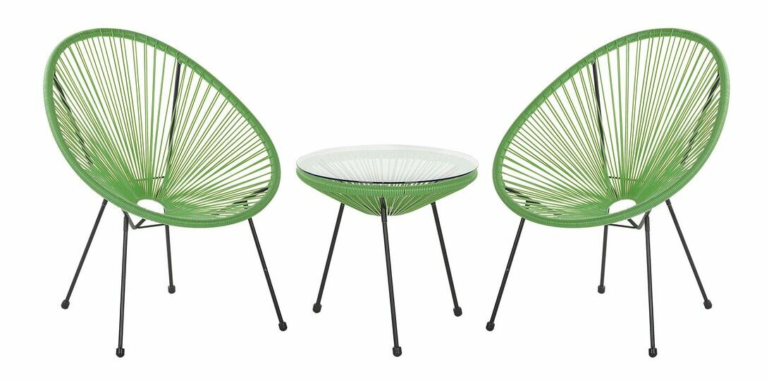 Set pentru grădină ALVAREZ II (verde) (pentru 2 persoane)