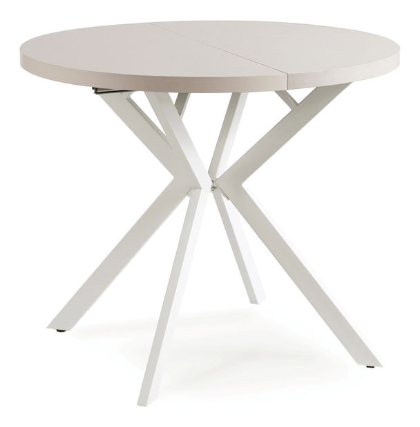 Rozkladací jedálenský stôl Localizado (kašmír + biela) (pre 4-6 osôb)