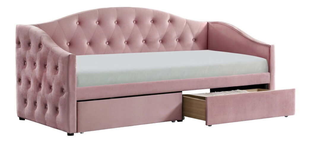 Jednostruki krevet 90x200 Zassa (ružičasta)