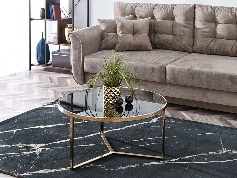 Dohányzóasztal Natol (fekete + arany)