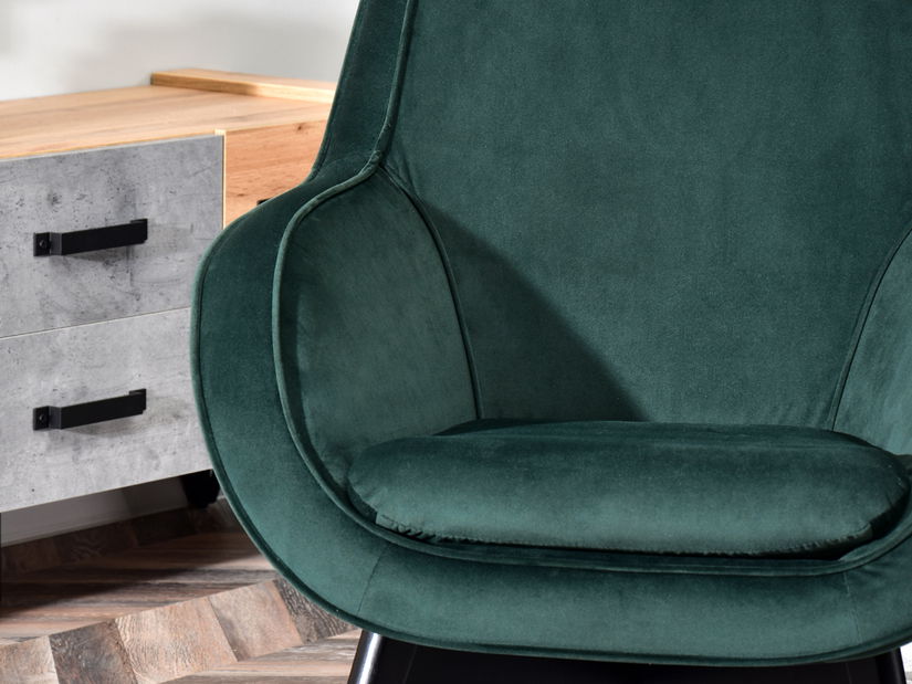 Dizájnos fotel Merch (zöld)