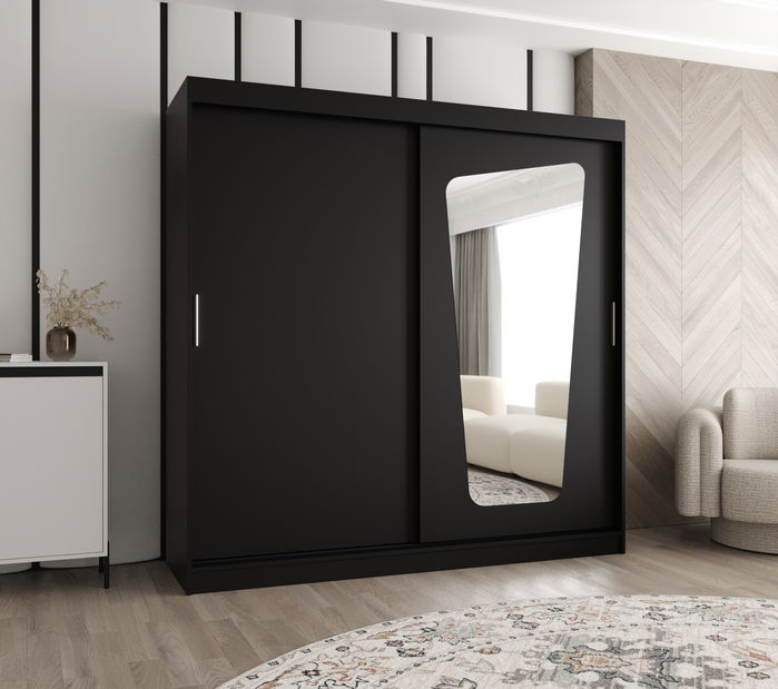 Ormar za garderobu 200 cm Mokka (crna)