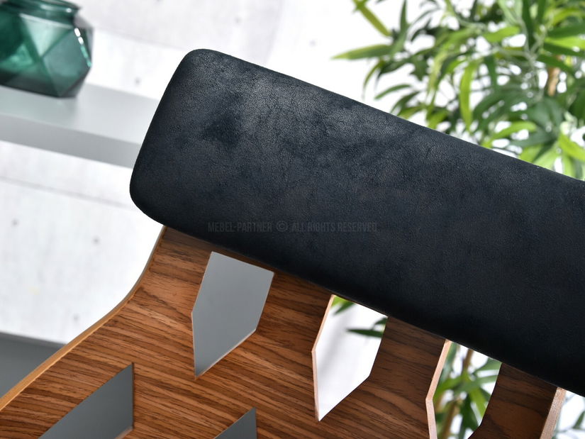 Stolica Henriette (tamni orah + crna)