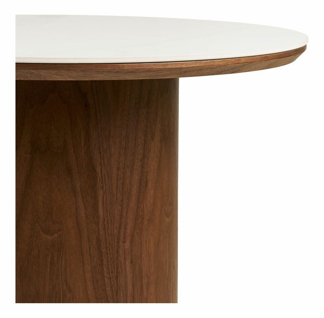 Konferenčný stolík Nealina 1 (biela + tmavohnedá)