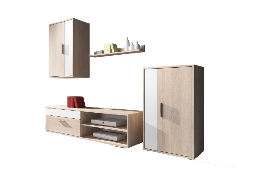 Mobilier living Beth (Stejar sonoma + Alb)