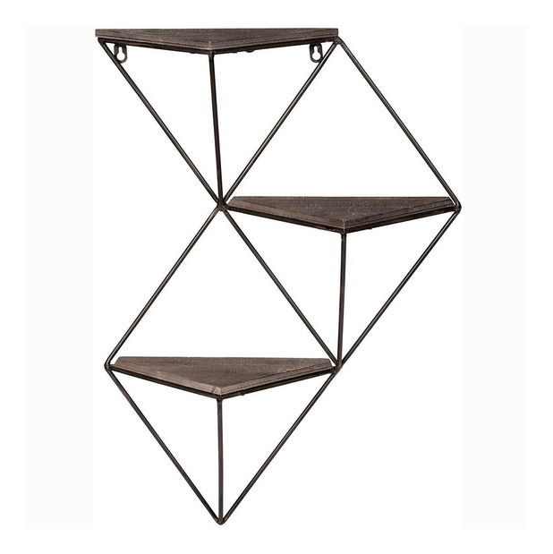 Dekoratív falipolc Duvelo 18 (dió + fekete) 